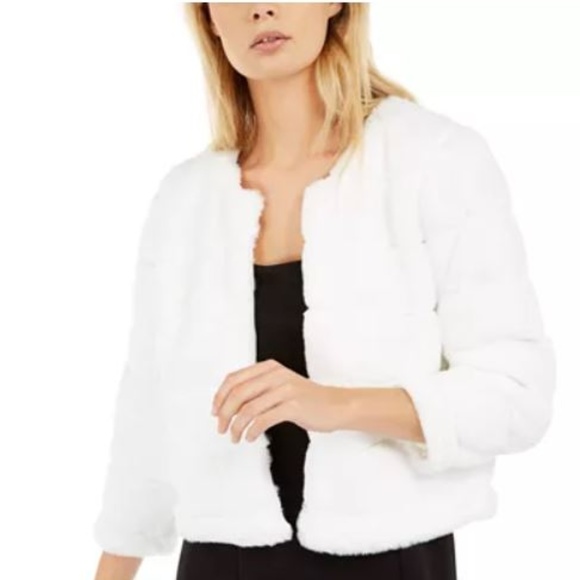 Calvin Klein Other - NWT Faux Fur Shrug White Shawl Jacket